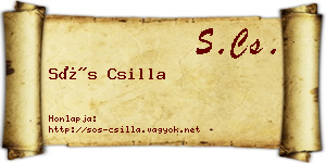 Sós Csilla névjegykártya